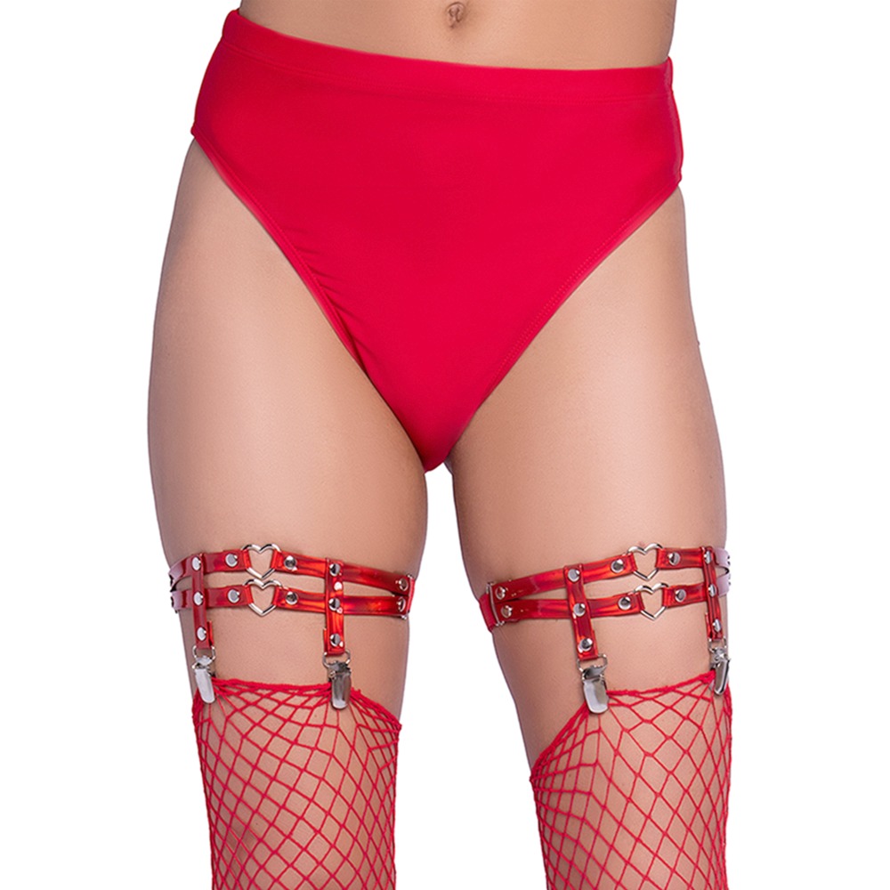 Leg Avenue - Iridescent Studded Garter - Red